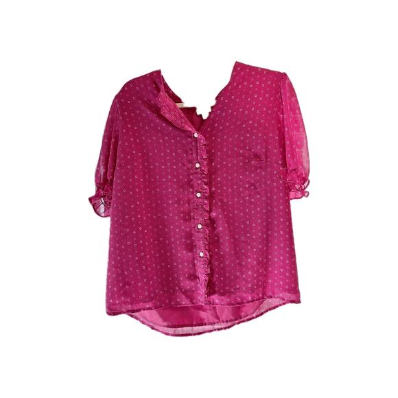 J Crew Size L Short Sleeve Button Up Shirt - Picture 2 of 11